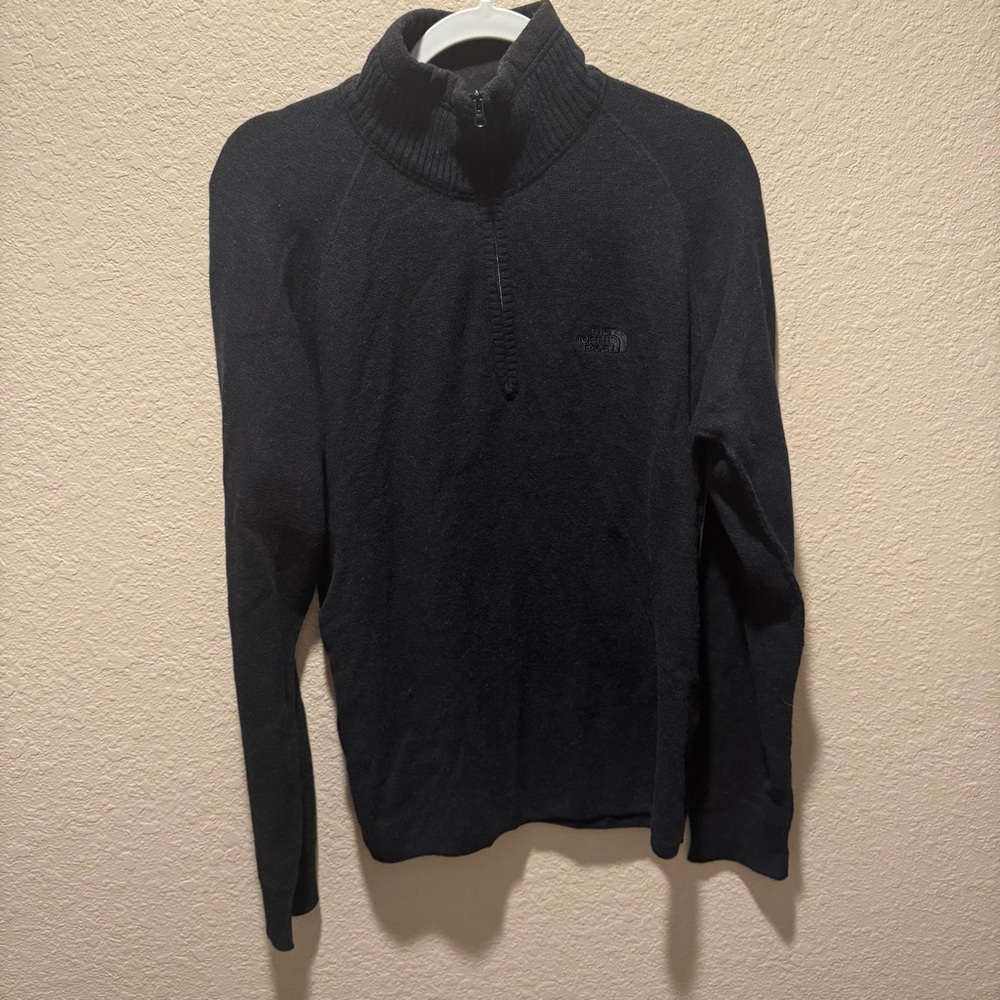 The North Face Men’s Wool Blend Quarter Zip Sweater size M - Picture 2 of 7